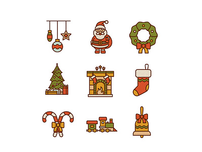 Free 50 Christmas icons christmas download flat free icon santa set. new year