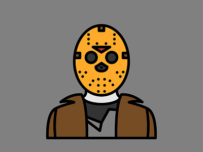 Horror Movie Characters - Jason Voorhees character flat horror icon jason movie voorhees