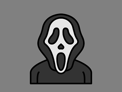 Horror Movie Characters - Ghostface character flat ghostface horror icon movie scream