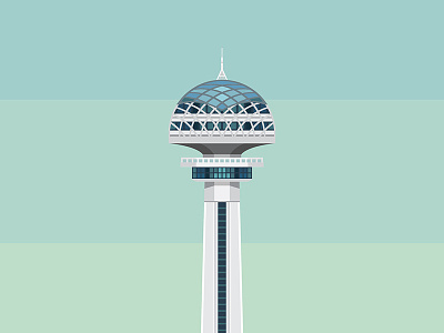 Atakule ankara atakule building flat icon illustration tower turkey turkish