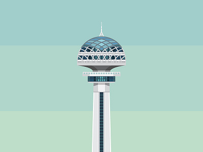 Atakule ankara atakule building flat icon illustration tower turkey turkish