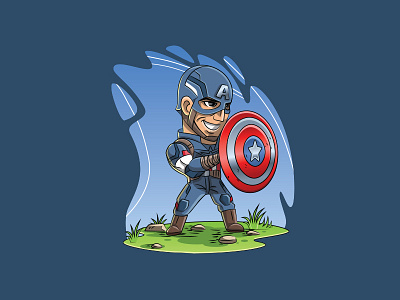 Cap America cap captain america hero illustration marvel print star superhero vector