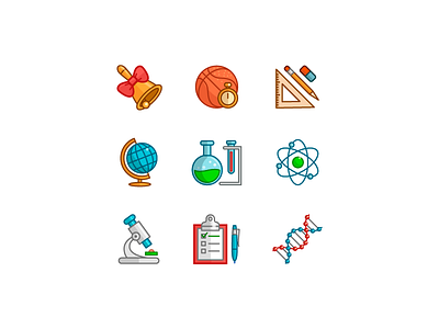 School icon set