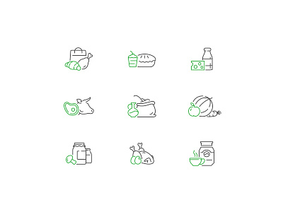 Icon set for eco-farm