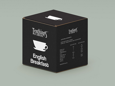 Minimalist Tea Box Design: English Breakfast box design branding branding design design graphic design graphic designer illustrator minimal branding minimalist minimalist design tea box