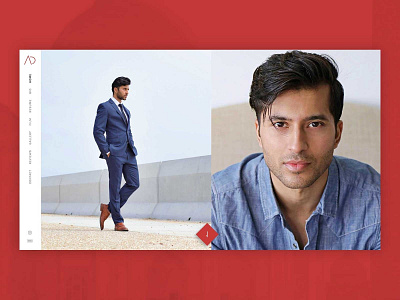 Personal Site for Adi Chugh (Actor) actor branding clean logo minimalistic model modern personal photography portfolio split split screen ui webflow