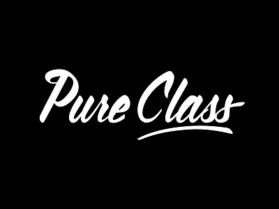 Pure Class brush lettering handlettering lettering logotype script typography