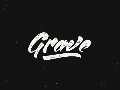 Grave brush lettering custom type handlettering horror lettering logo logotype texture type