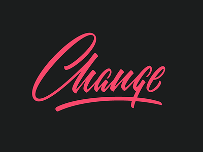 Change brushlettering calligraphy lettering logotype script typography