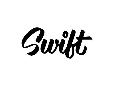 Swift brush lettering handlettering lettering logotype script