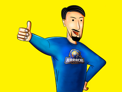 Karachi Kings club Fan Character illustration art character cricket digital illustration mascot