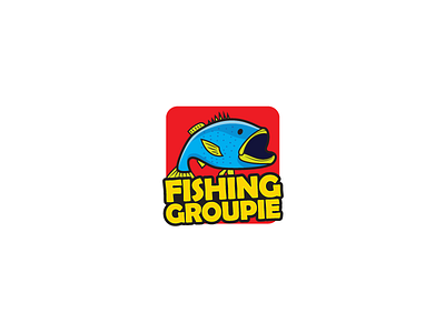 Fishing Groupie Logo branding combination fishing illustration logo mascot