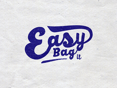 "Easy Bag It" Typographic lettering logo