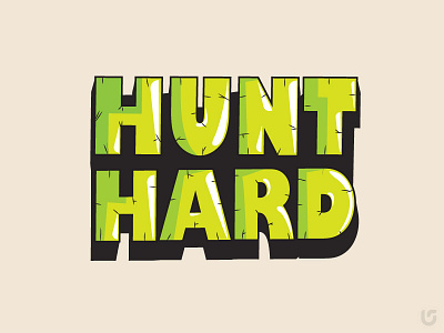 Hunt Hard Funky Vector Text effect funky illustration jungle text typographic vector