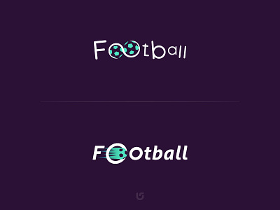 Football Logo clever creative football icon logo minimal soccer sports typographic