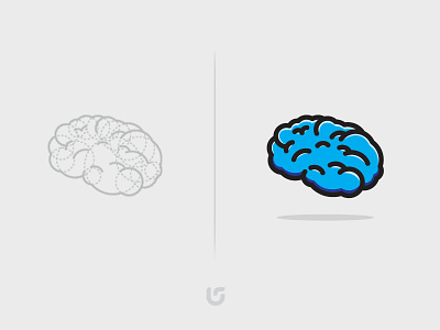 Brain Icon Construction brain flat geometric icon lineart logo minimal