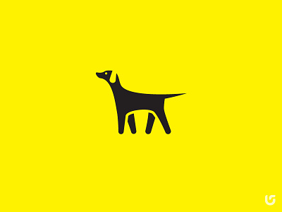 Minimalistic Iconic Dog Illustration