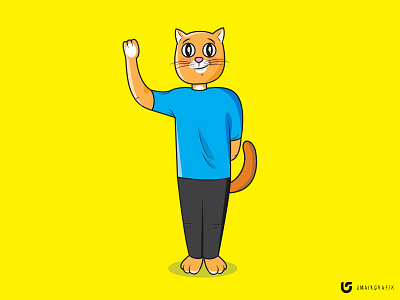 Cat Cartoon Character Illustration art cartoon cat digital draw illustration vector