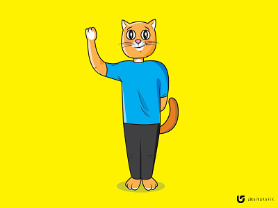 Cat Cartoon Character Illustration