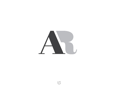 AR Brand Initials Logo branding classical icon letter logo typographic