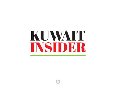 Kuwaitinsider Logo clean corporate kuwait logo typographic