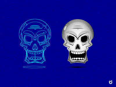 Skull Noise Art Illustration Study art badass illustration skeleton skull vector