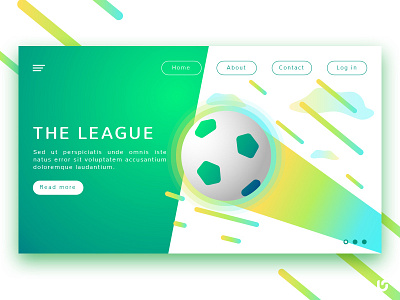 Soccer UI Landing Page illustration design fifa football illustration minimalist ui vector webpage