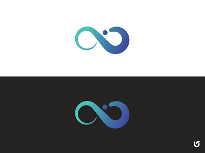 Letter I plus infinity Iconic Logo