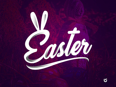 Easter Typographic Illustration christian digital easter illustration lettering art typography vector