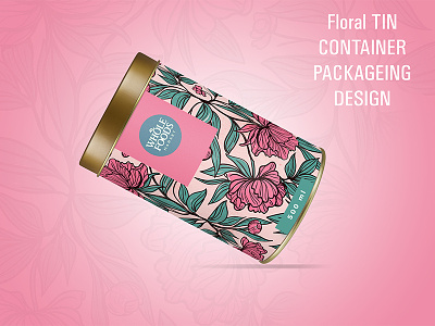 Floral Tin Container Design container design floral label packaging product tin