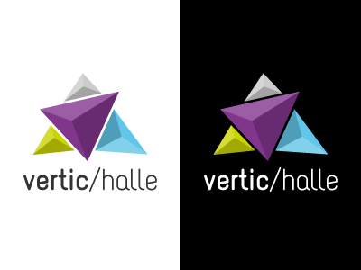 Vertic/halle blue green grey logo purple