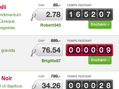 Countdown countdown flip clock green grey helvetica neue price red wip