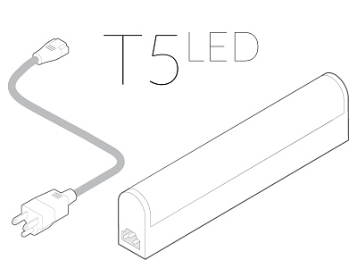 T5 LED - Sketch electrical illustration led lighting mechanical packaging sketch