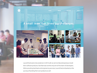 Launchyard Team/About page