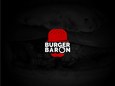 Burger Baron burger design hipster logo