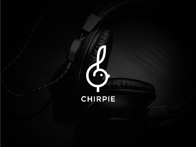Chirpie bird chirp design logo player song tune