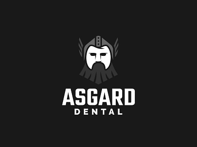 Asgard Dental asgard dental dentist logo marvel odin teeth thor tooth white space