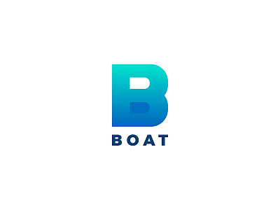 Boat - Simple Logo Design app blue boat concept design logo negative space