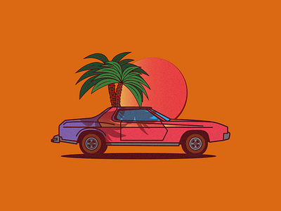 Tropical Car car chill gradient palms shadow sun sunset tropic