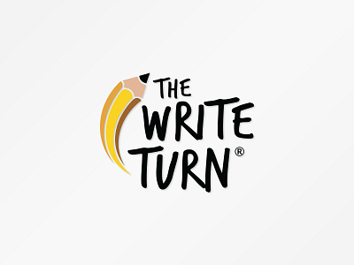 The Write Turn Logo black brand branding design education graphic design identity identity branding logo logo designer logo designs logodesign modern school