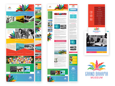 The Grand Bahama Museum WEBSITE DESIGN brand branding design graphic design identity layout logo modern ui user interface web website