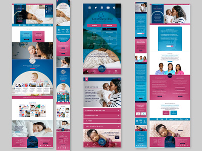 Let Mommy Sleep WEBSITE and LOGO brand branding design graphic design identity layout logo modern ui user interface web website
