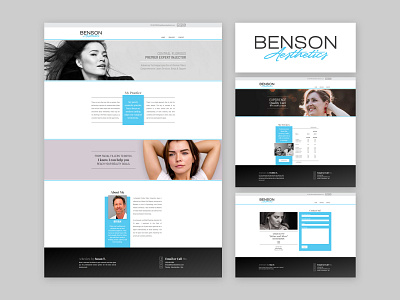 Benson Aesthetic BRAND and WEBSITE blue brand branding design graphic design identity layout logo logodesign modern web website