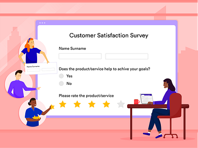 Customer Satisfaction banner bannerdesign customer customersatisfaction design form headerbanner illustration jotform satisfaction ui
