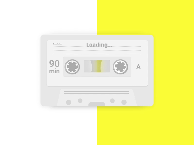 P̷r̵e̷l̴o̶a̵d̴e̶r̷ ●_● animation bootloop grayscale loader mixtape preloader tape