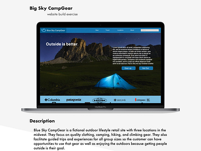 Big Sky website exercise figma ui