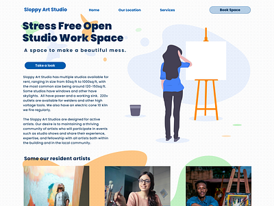 Sloppy Art website exercise figma ui webdesign website