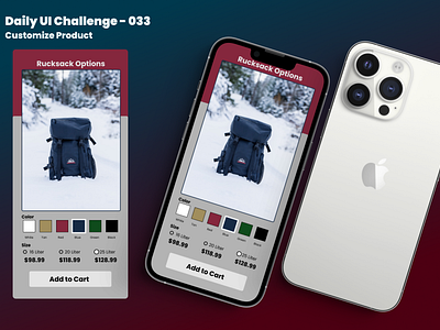 Daily UI 033 - Customize Product