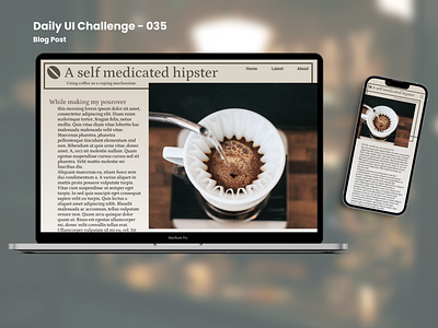 Daily UI 035 - Blog Post