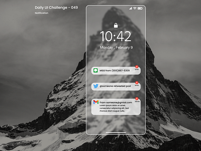 Daily UI 049 - Notifications 049 dailyui figma notifications ui